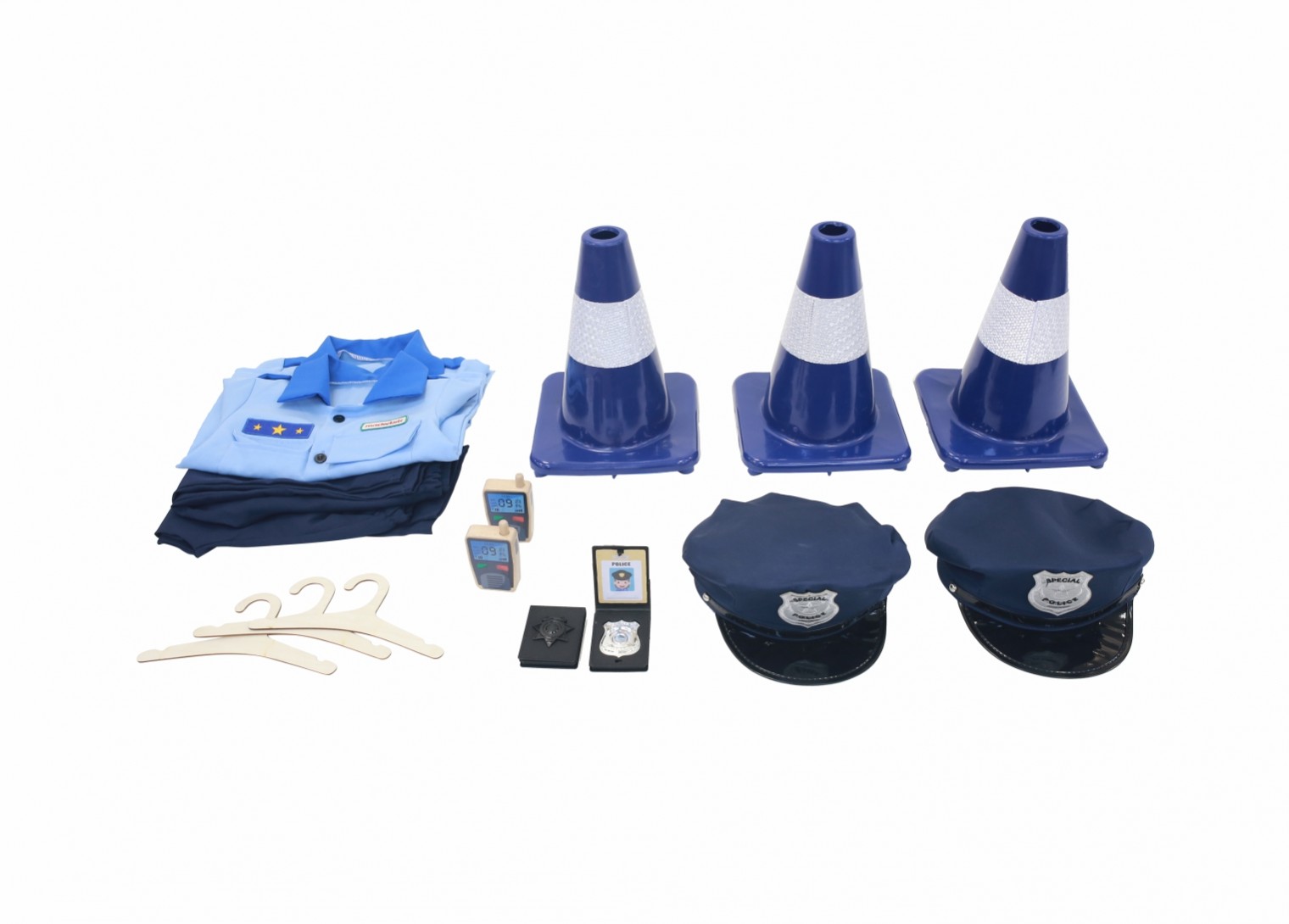 Dramatic Play - Police Station Role Play Accessories 14 Piece Set